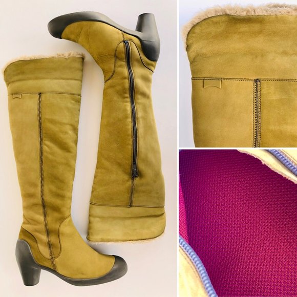 Nubuck Fur Trimmed Camper Boots - Picture 8 of 9